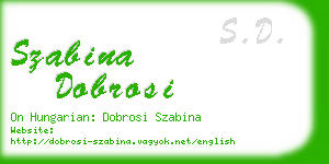 szabina dobrosi business card